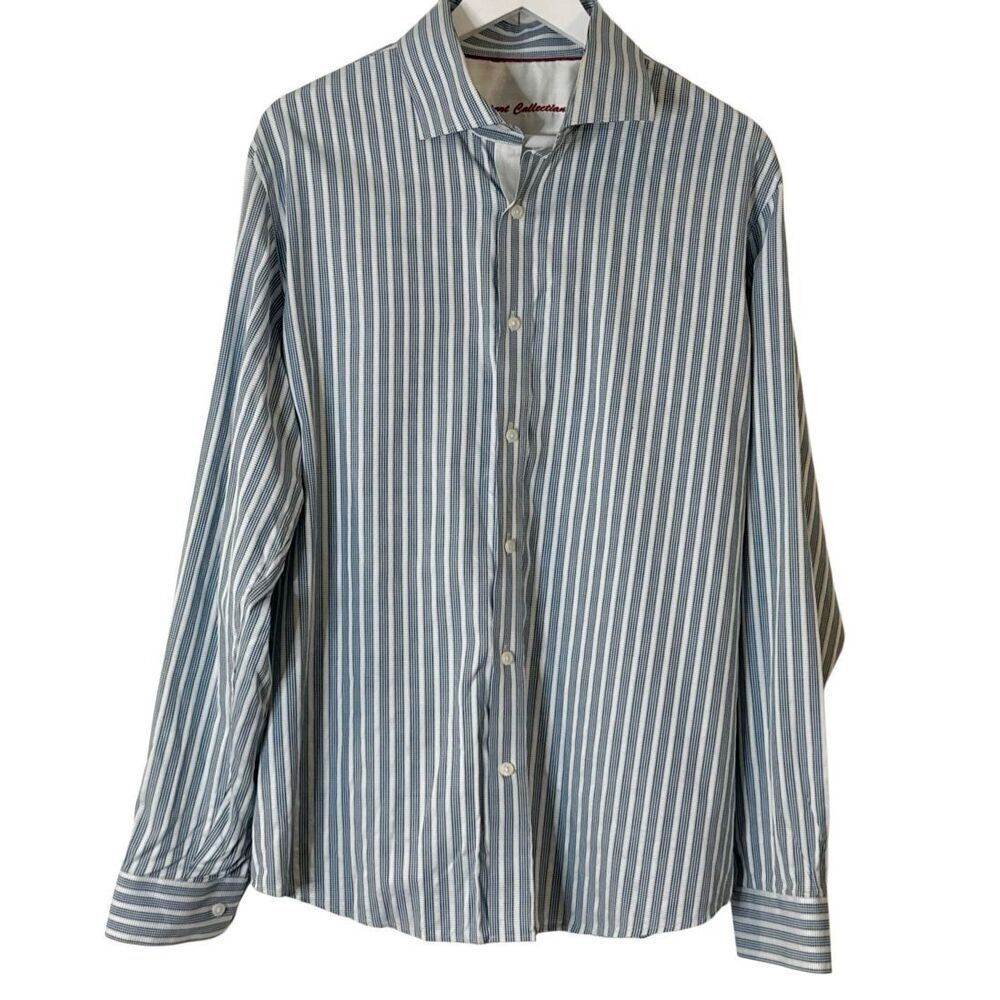 Report Collection blue vertical striped bottom down  XL